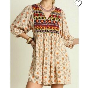 Umgee Free Spirit Swing Dress SZ S